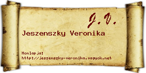 Jeszenszky Veronika névjegykártya